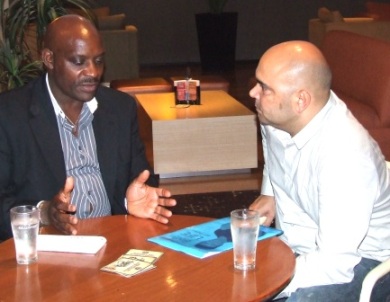 Planning next season already: 2011/12 coach Vic Hodge (left) and Club Champion Amit Chaudhary.